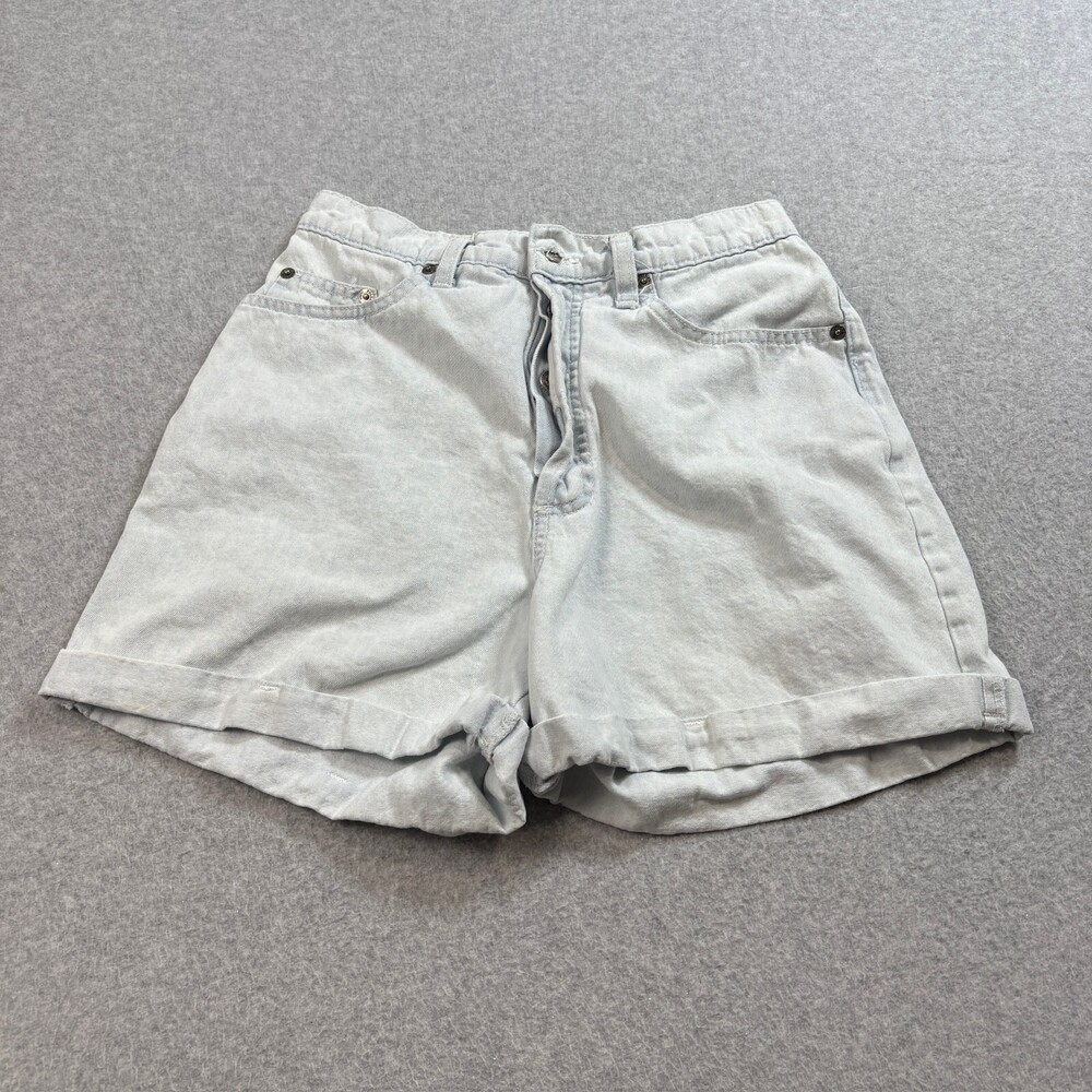 Vintage Forenza Denim Short Woman 26x4 Blue Lightwash Button Fly 80s 90 Made USA